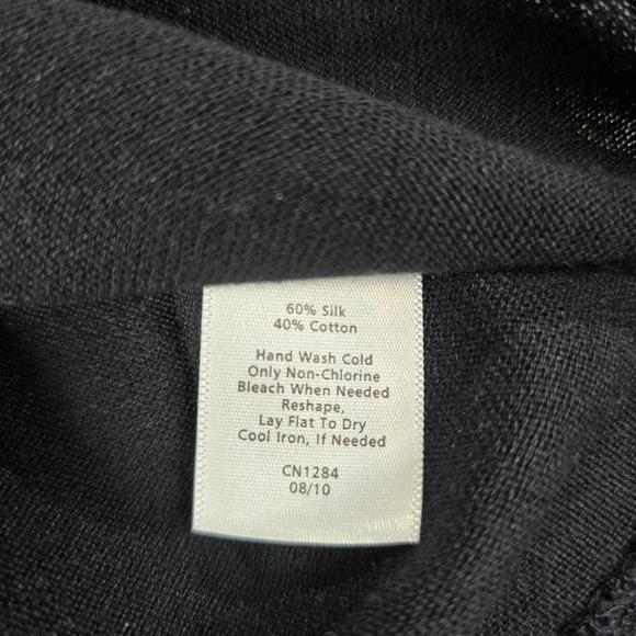 Talbots Silk Blend Short Sleeve Top Sz M - Picture 4 of 8